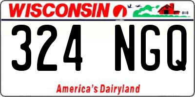 WI license plate 324NGQ