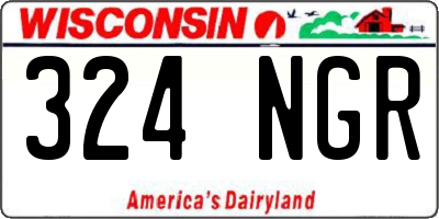 WI license plate 324NGR