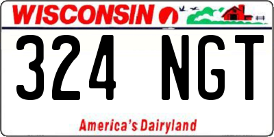 WI license plate 324NGT