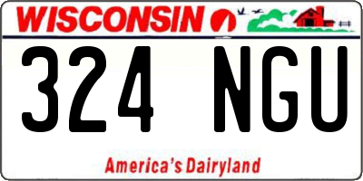 WI license plate 324NGU