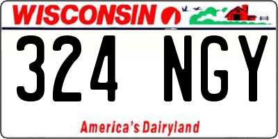 WI license plate 324NGY