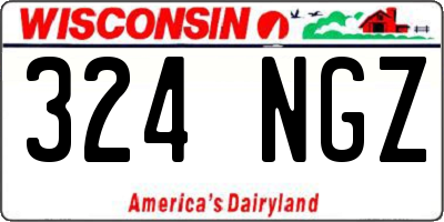 WI license plate 324NGZ