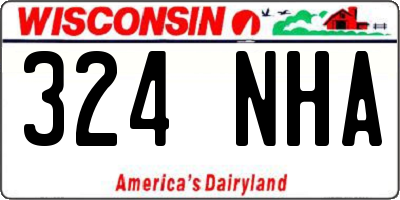WI license plate 324NHA