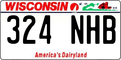 WI license plate 324NHB