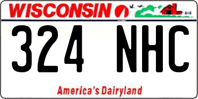 WI license plate 324NHC