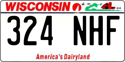 WI license plate 324NHF