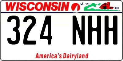 WI license plate 324NHH