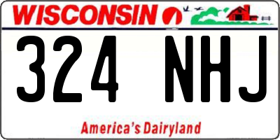 WI license plate 324NHJ