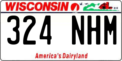 WI license plate 324NHM