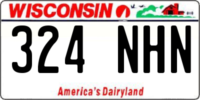 WI license plate 324NHN