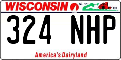 WI license plate 324NHP