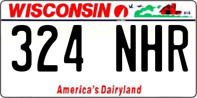 WI license plate 324NHR