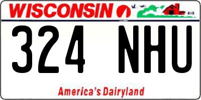 WI license plate 324NHU