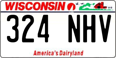 WI license plate 324NHV