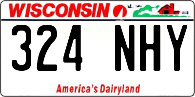 WI license plate 324NHY