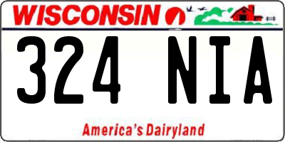 WI license plate 324NIA