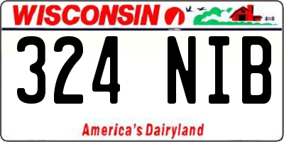 WI license plate 324NIB