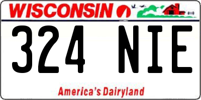 WI license plate 324NIE