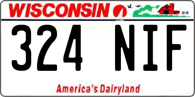 WI license plate 324NIF