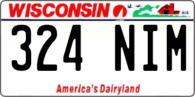 WI license plate 324NIM