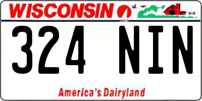 WI license plate 324NIN