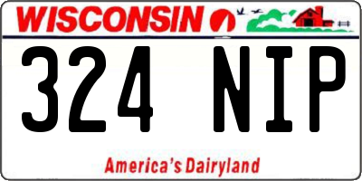 WI license plate 324NIP
