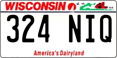 WI license plate 324NIQ