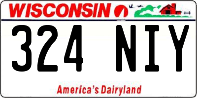 WI license plate 324NIY