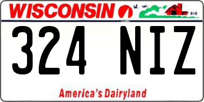 WI license plate 324NIZ