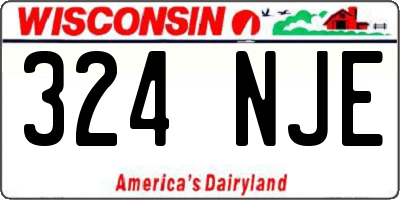WI license plate 324NJE