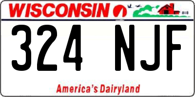 WI license plate 324NJF