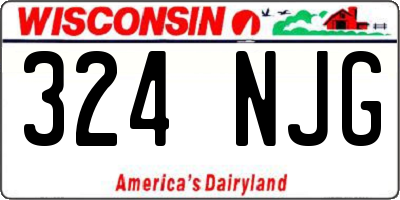 WI license plate 324NJG