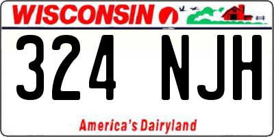 WI license plate 324NJH