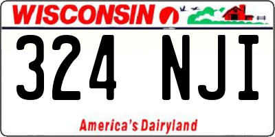 WI license plate 324NJI