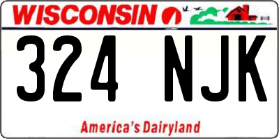 WI license plate 324NJK