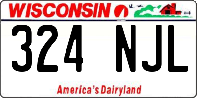 WI license plate 324NJL