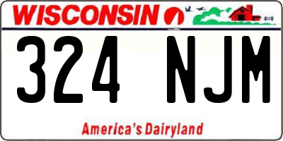 WI license plate 324NJM