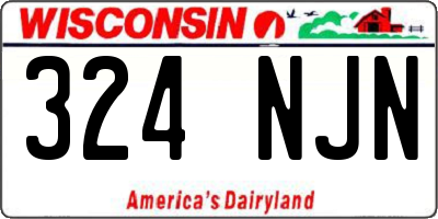 WI license plate 324NJN
