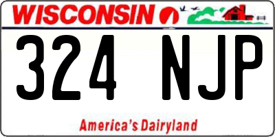 WI license plate 324NJP