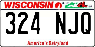 WI license plate 324NJQ