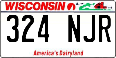 WI license plate 324NJR