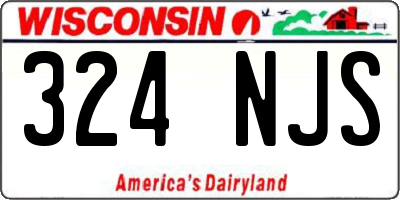 WI license plate 324NJS