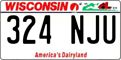 WI license plate 324NJU