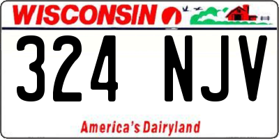 WI license plate 324NJV