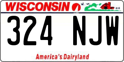 WI license plate 324NJW