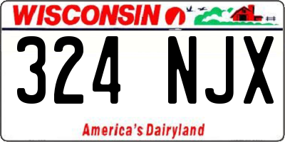 WI license plate 324NJX