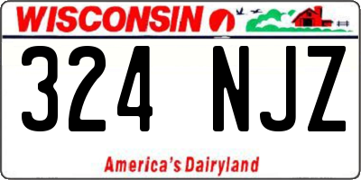 WI license plate 324NJZ