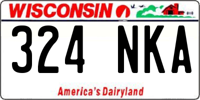 WI license plate 324NKA