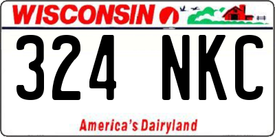 WI license plate 324NKC