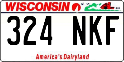 WI license plate 324NKF